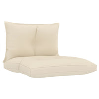 Thumbnail for Palettensofa-Auflagen 2 Stk. Creme Stoff