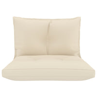 Thumbnail for Palettensofa-Auflagen 2 Stk. Creme Stoff