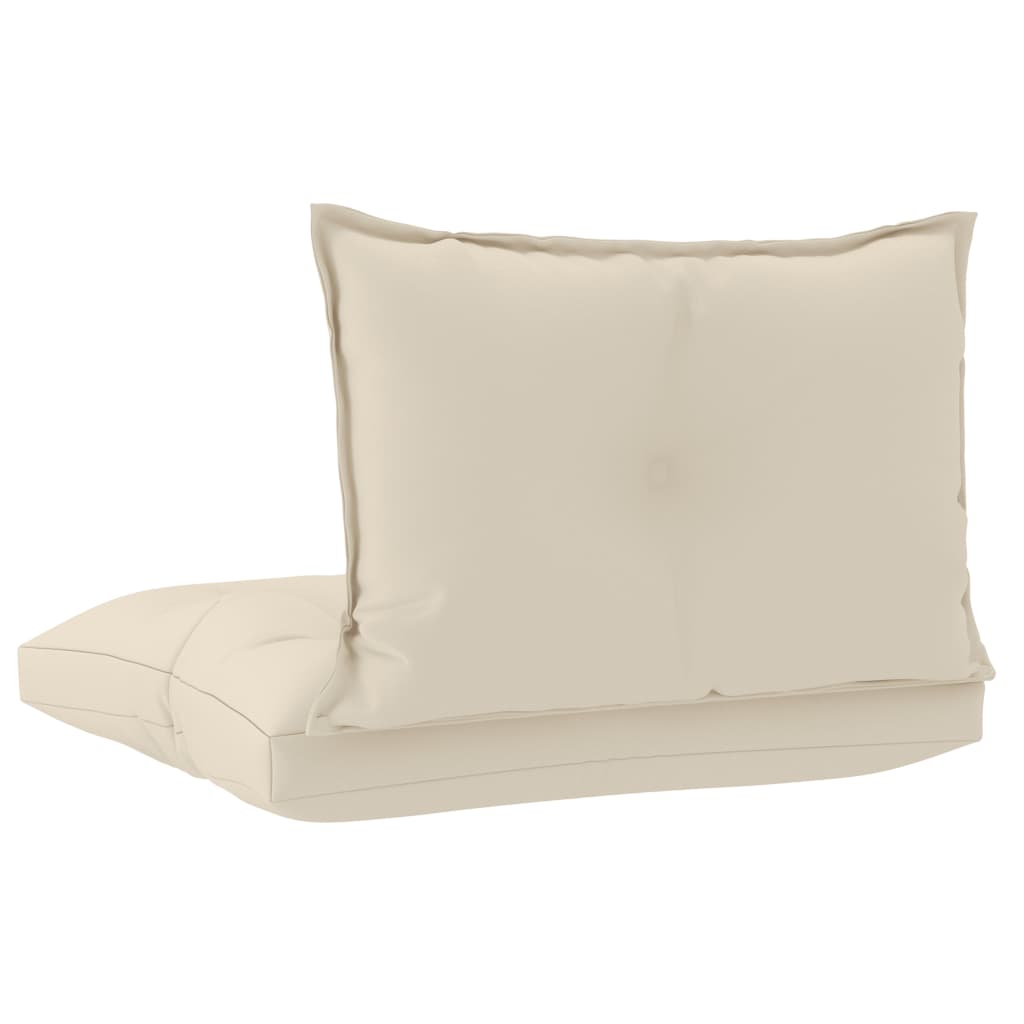 Palettensofa-Auflagen 2 Stk. Creme Stoff
