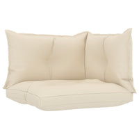 Thumbnail for Palettensofa-Auflagen 3 Stk. Creme Stoff