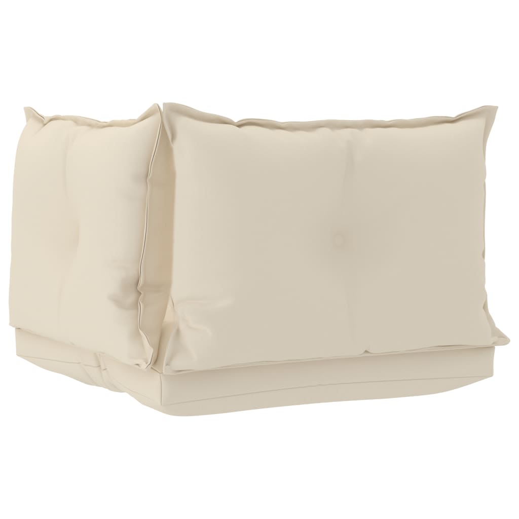 Palettensofa-Auflagen 3 Stk. Creme Stoff