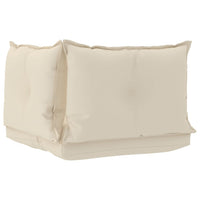 Thumbnail for Palettensofa-Auflagen 3 Stk. Creme Stoff
