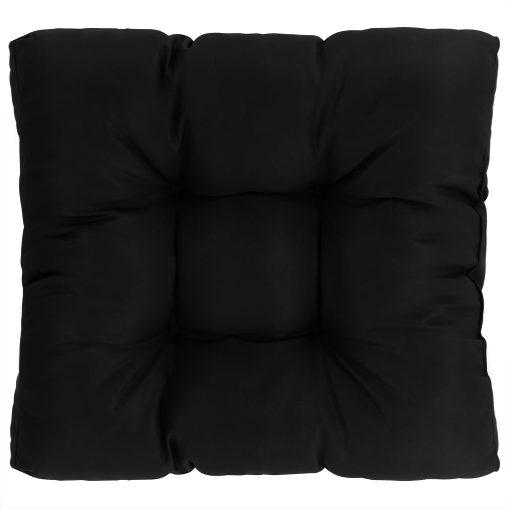 Palettenkissen Schwarz 50x50x10 cm Stoff