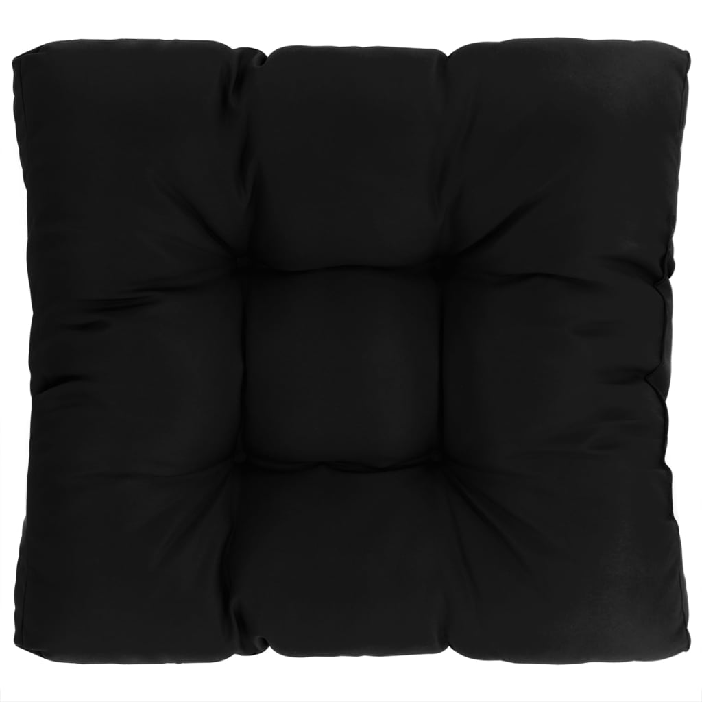 Palettenkissen Schwarz 60x60x10 cm Stoff