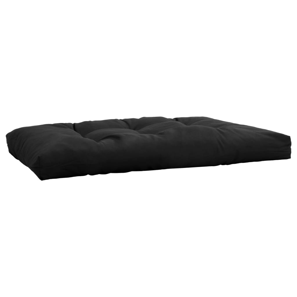 Garten-Sitzkissen Schwarz 120x80x10 cm Stoff