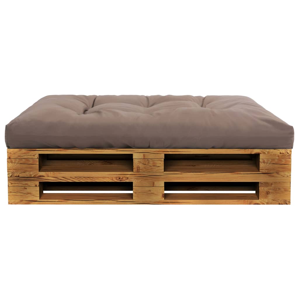 Garten-Sitzkissen Taupe 120x80x10 cm Stoff