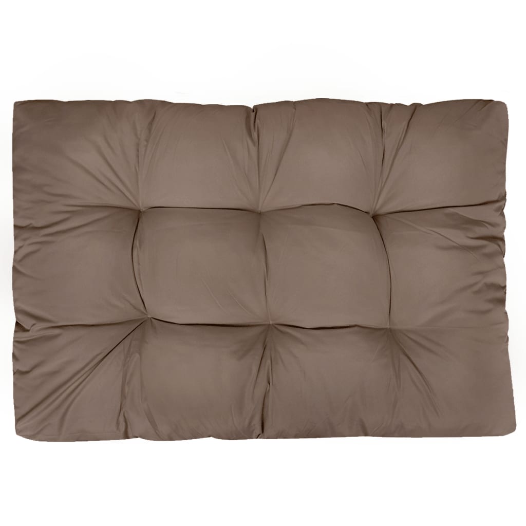 Garten-Sitzkissen Taupe 120x80x10 cm Stoff