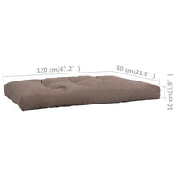 Thumbnail for Garten-Sitzkissen Taupe 120x80x10 cm Stoff