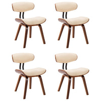 Thumbnail for Esszimmerstühle 4 Stk. Creme Bugholz und Kunstleder