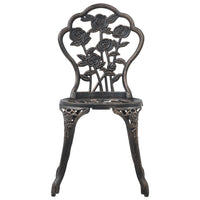 Thumbnail for Bistro-Stühle 2 Stk. Bronze Aluminiumguss