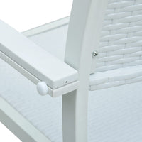Thumbnail for Gartenstühle 4 Stk. Weiß Kunststoff Rattan-Optik