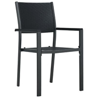 Thumbnail for Gartenstühle 4 Stk. Schwarz Kunststoff Rattan-Optik