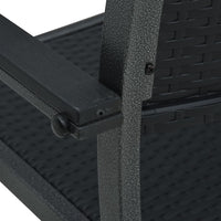 Thumbnail for Gartenstühle 4 Stk. Schwarz Kunststoff Rattan-Optik