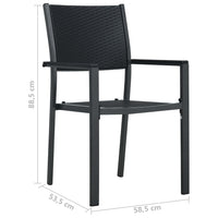 Thumbnail for Gartenstühle 4 Stk. Schwarz Kunststoff Rattan-Optik