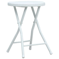 Thumbnail for Klappbare Garten-Hocker 4 Stk. Weiß HDPE Rattanoptik