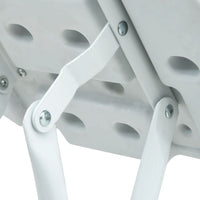 Thumbnail for Klappbare Garten-Hocker 4 Stk. Weiß HDPE Rattanoptik