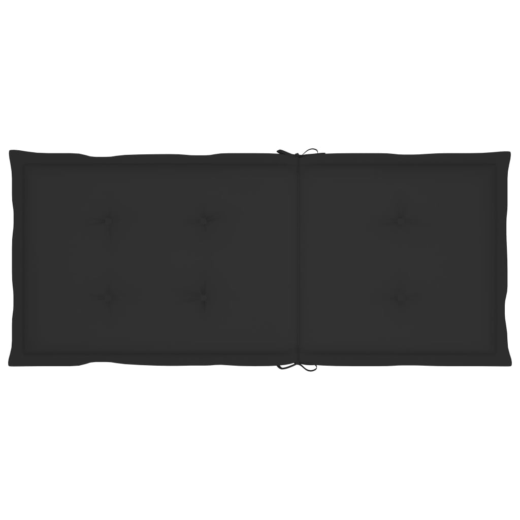 Gartenstuhlauflagen 4 Stk. Schwarz 120x50x3 cm