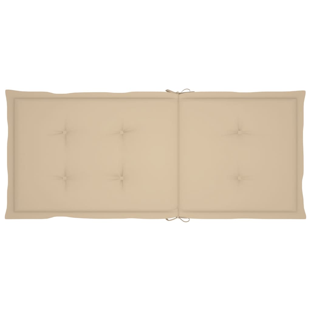 Gartenstuhlauflagen 4 Stk. Beige 120x50x3 cm