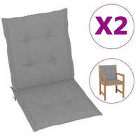 Thumbnail for Gartenstuhlauflagen 2 Stk. Grau 100x50x3 cm