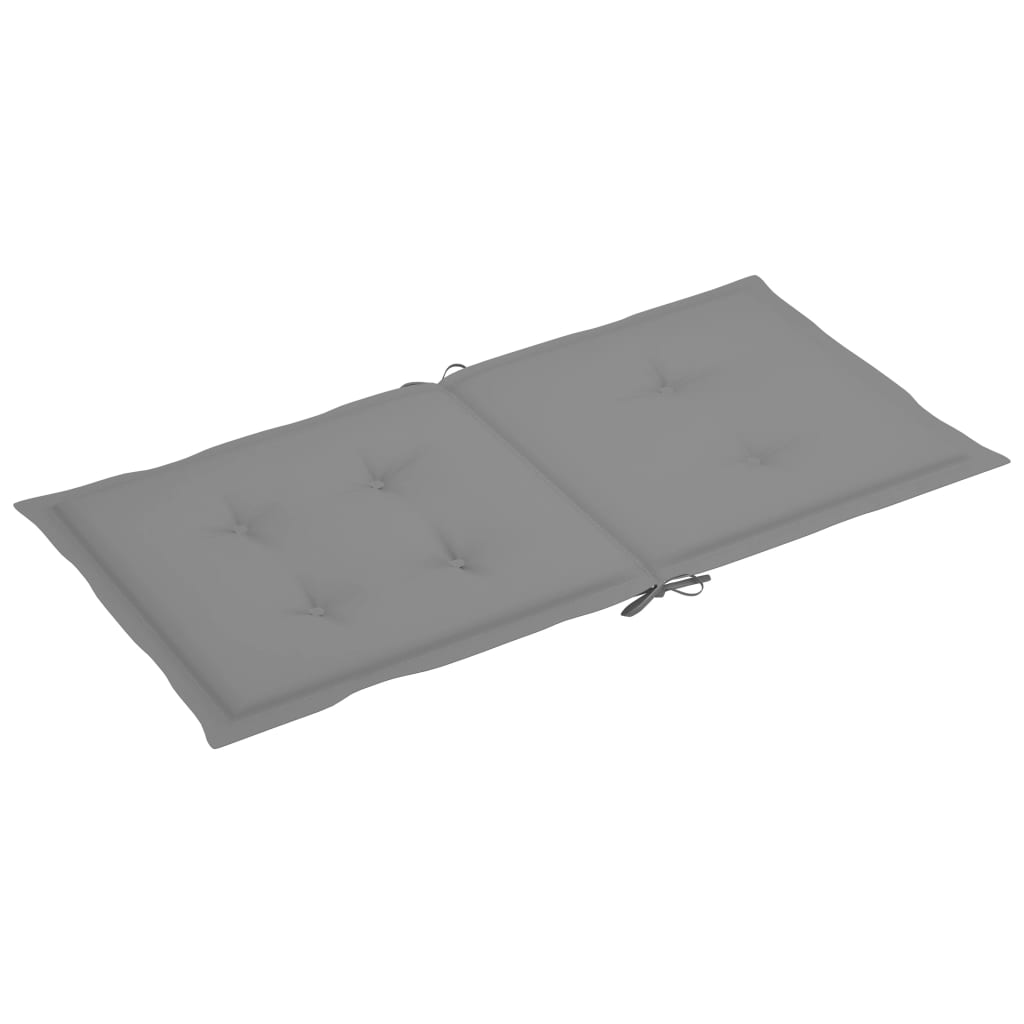Gartenstuhlauflagen 2 Stk. Grau 100x50x3 cm