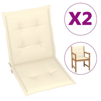 Thumbnail for Gartenstuhlauflagen 2 Stk. Creme 100x50x3 cm