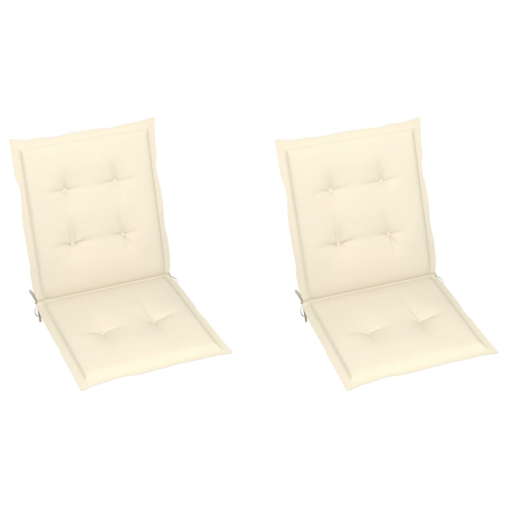 Gartenstuhlauflagen 2 Stk. Creme 100x50x3 cm
