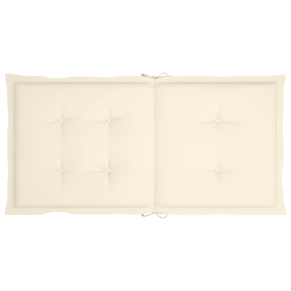 Gartenstuhlauflagen 2 Stk. Creme 100x50x3 cm