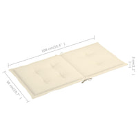 Thumbnail for Gartenstuhlauflagen 2 Stk. Creme 100x50x3 cm