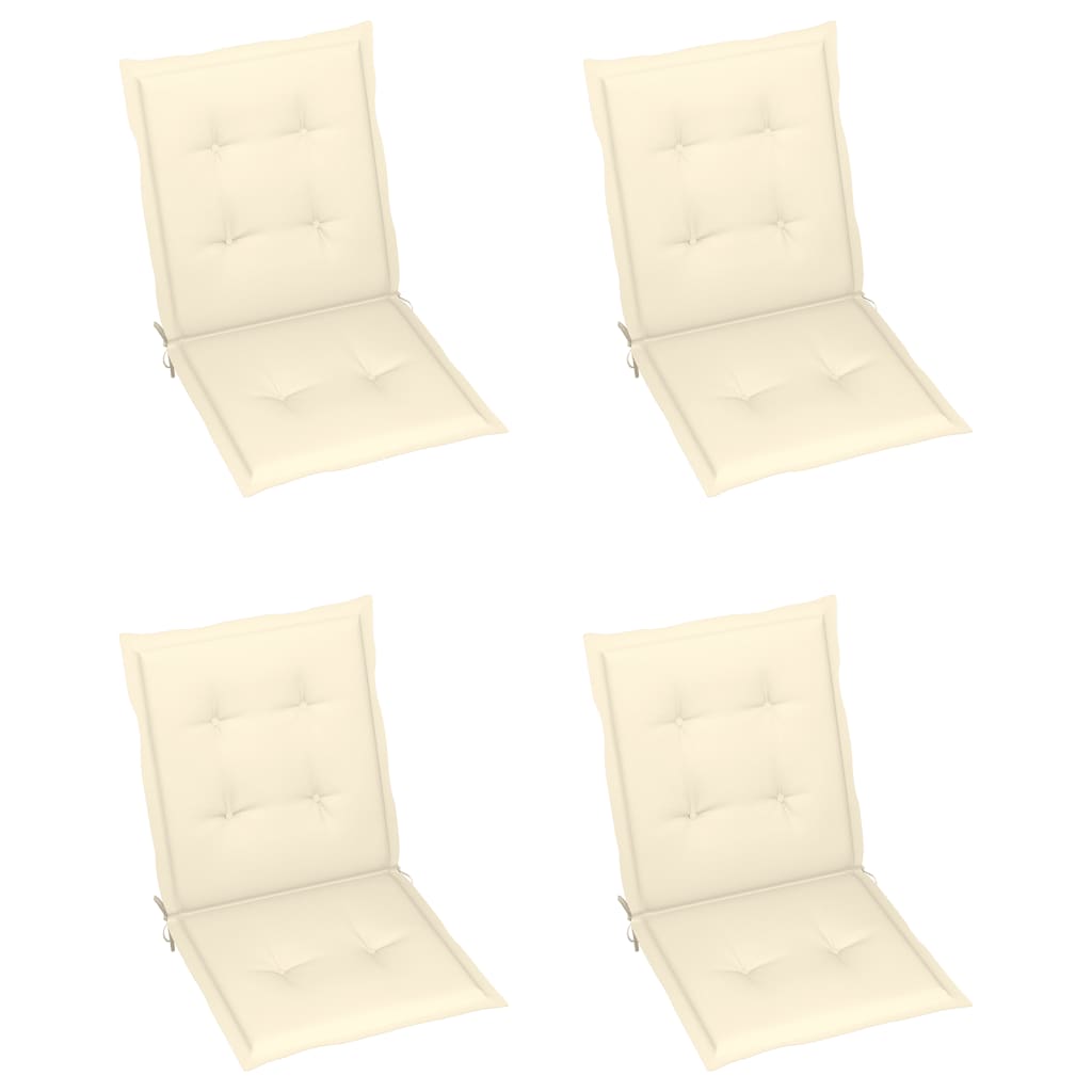 Gartenstuhlauflagen 4 Stk. Creme 100x50x3 cm