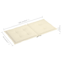 Thumbnail for Gartenstuhlauflagen 4 Stk. Creme 100x50x3 cm