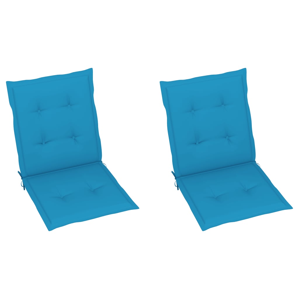 Gartenstuhlauflagen 2 Stk. Blau 100x50x3 cm