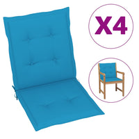 Thumbnail for Gartenstuhlauflagen 4 Stk. Blau 100x50x3 cm
