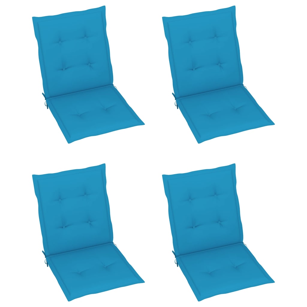 Gartenstuhlauflagen 4 Stk. Blau 100x50x3 cm