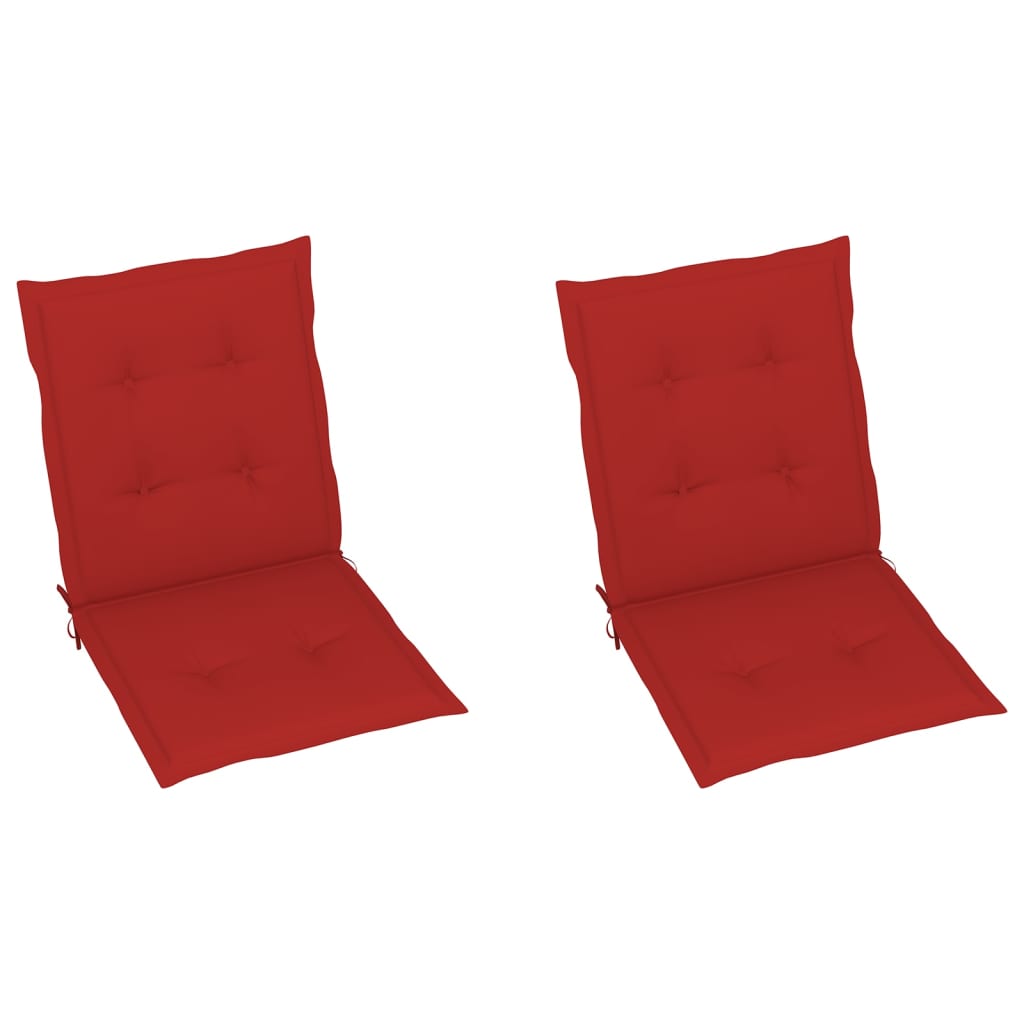 Gartenstuhlauflagen 2 Stk. Rot 100x50x3 cm