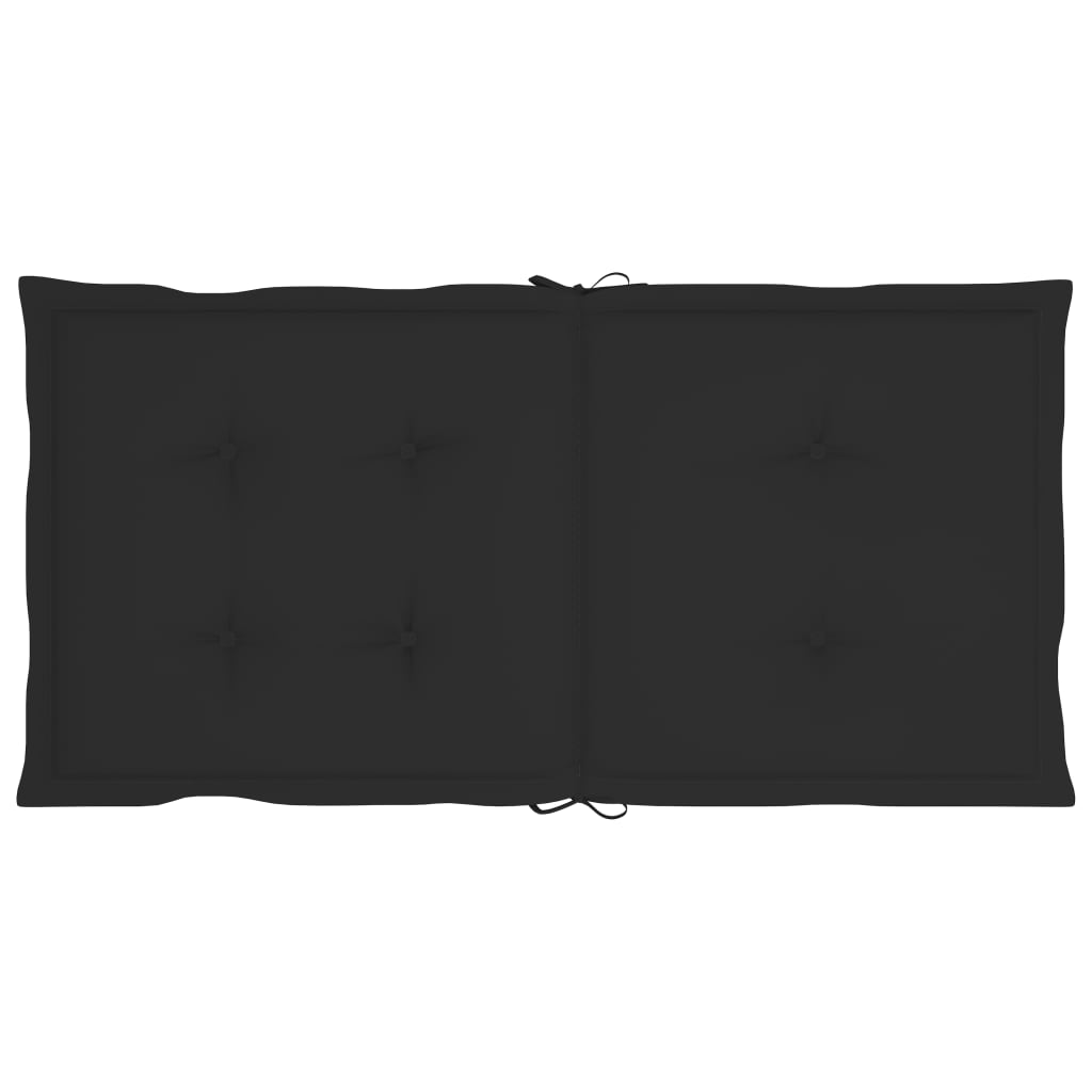 Gartenstuhlauflagen 2 Stk. Schwarz 100x50x3 cm