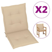 Thumbnail for Gartenstuhlauflagen 2 Stk. Beige 100x50x3 cm