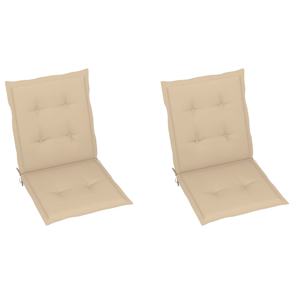 Gartenstuhlauflagen 2 Stk. Beige 100x50x3 cm