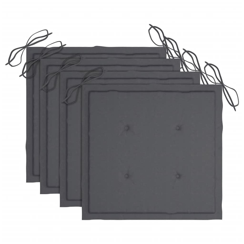 Gartenstuhl-Kissen 4 Stk. Anthrazit 40×40×3 cm