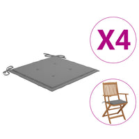Thumbnail for Gartenstuhl-Kissen 4 Stk. Grau 40×40×3 cm