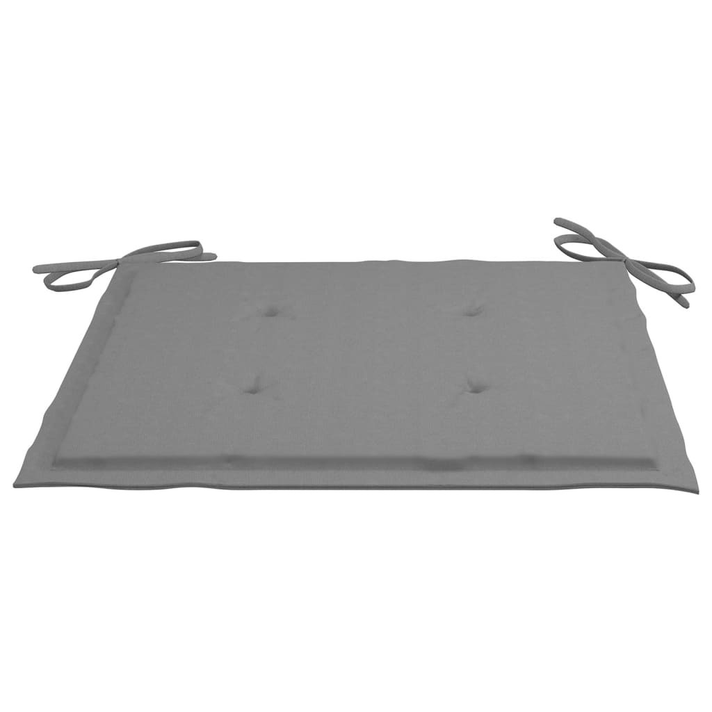 Gartenstuhl-Kissen 4 Stk. Grau 40×40×3 cm