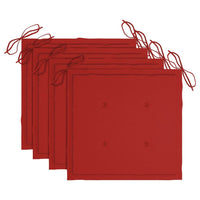Thumbnail for vidaXL Gartenstuhl-Kissen 4 Stk. Rot 40x40x3 cm Oxford-Gewebe