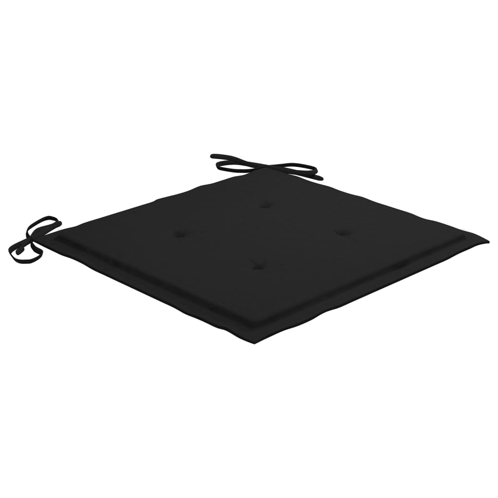 Gartenstuhl-Kissen 4 Stk. Schwarz 40x40x3 cm Oxford-Gewebe