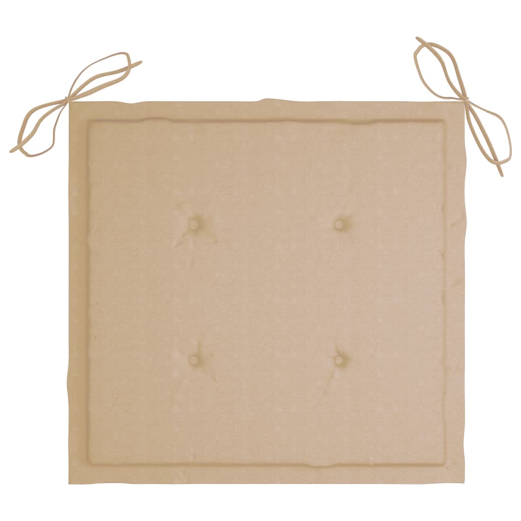 Gartenstuhl-Kissen 4 Stk. Beige 40x40x3 cm