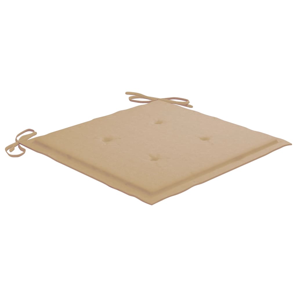 Gartenstuhl-Kissen 4 Stk. Beige 40x40x3 cm