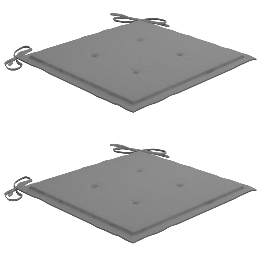 Gartenstuhl-Kissen 2 Stk. Grau 50×50×3 cm