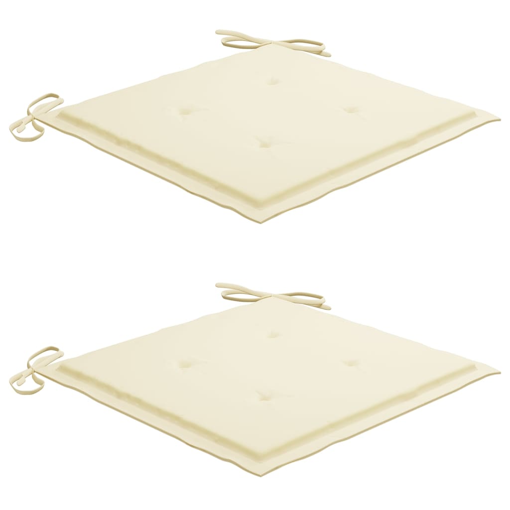 Gartenstuhl-Kissen 2 Stk. Creme 50×50×3 cm