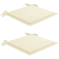 Thumbnail for Gartenstuhl-Kissen 2 Stk. Creme 50×50×3 cm