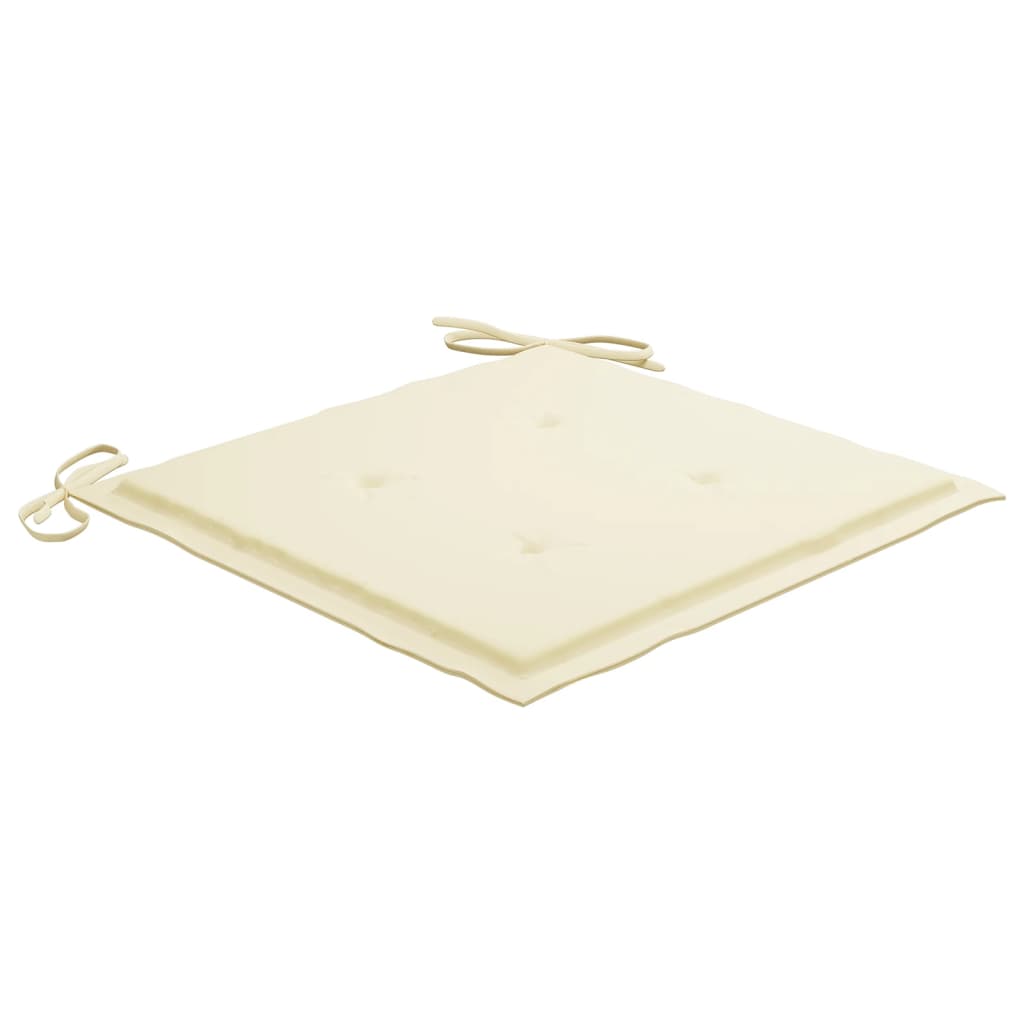Gartenstuhl-Kissen 2 Stk. Creme 50×50×3 cm