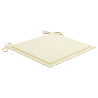 Thumbnail for Gartenstuhl-Kissen 2 Stk. Creme 50×50×3 cm
