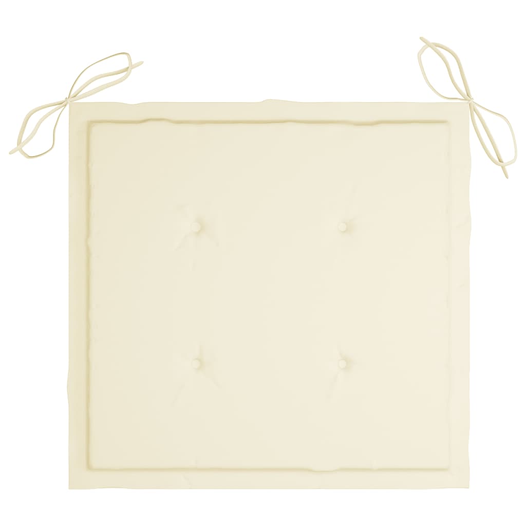 Gartenstuhl-Kissen 2 Stk. Creme 50×50×3 cm